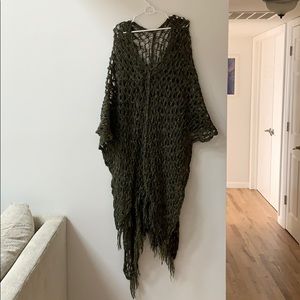 Olive Free people Poncho